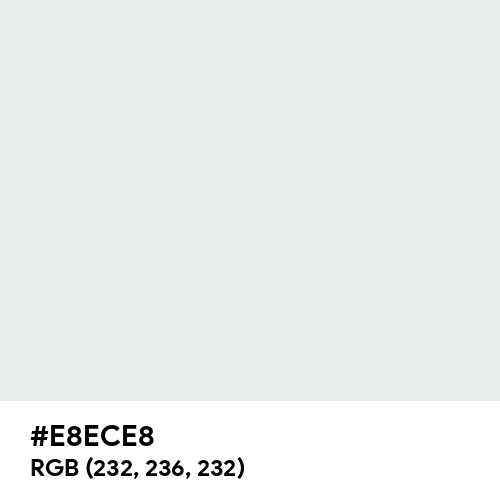 Bright Gray (Hex code: E8ECE8) Thumbnail