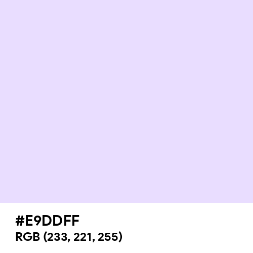 Lavender (Web) (Hex code: E9DDFF) Thumbnail