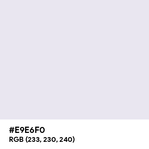 Bright Gray (Hex code: E9E6F0) Thumbnail