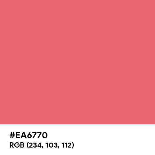 Light Carmine Pink (Hex code: EA6770) Thumbnail