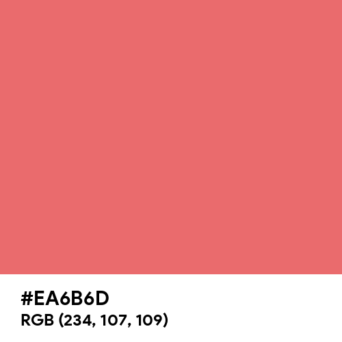 Light Carmine Pink (Hex code: EA6B6D) Thumbnail