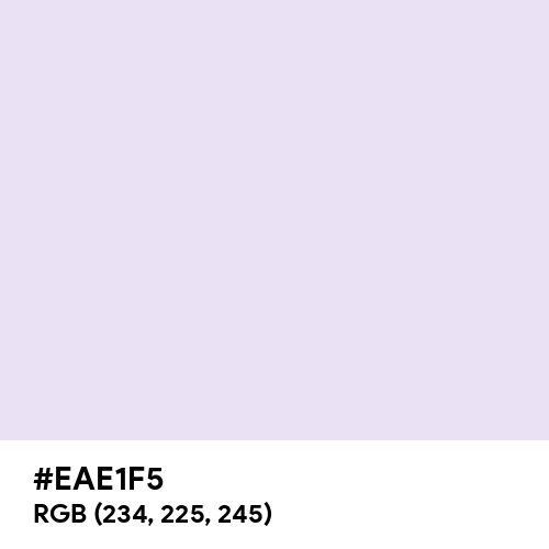 Lavender (Web) (Hex code: EAE1F5) Thumbnail