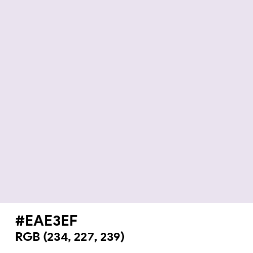 Bright Gray (Hex code: EAE3EF) Thumbnail