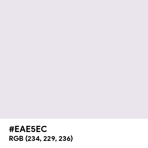 Bright Gray (Hex code: EAE5EC) Thumbnail