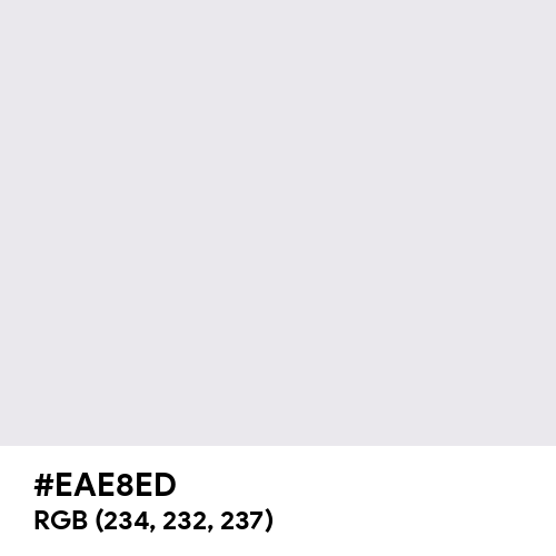 Bright Gray (Hex code: EAE8ED) Thumbnail