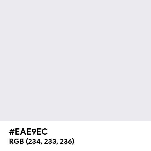 Bright Gray (Hex code: EAE9EC) Thumbnail
