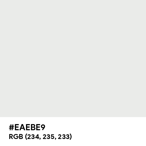 Bright Gray (Hex code: EAEBE9) Thumbnail