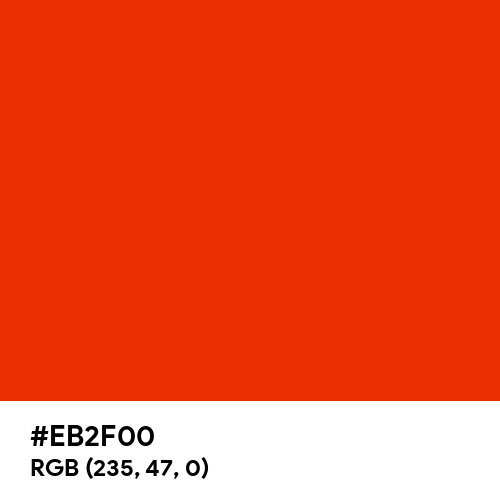Electric Orange (Hex code: EB2F00) Thumbnail