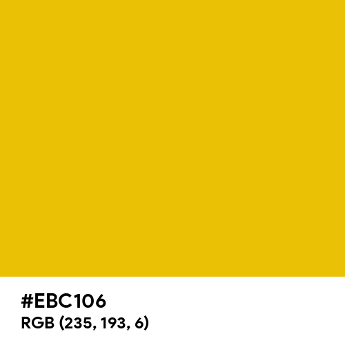 Caution Yellow (Hex code: EBC106) Thumbnail