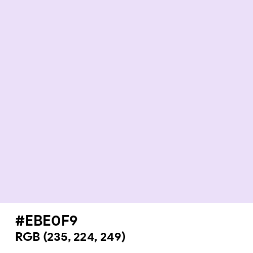 Lavender (Web) (Hex code: EBE0F9) Thumbnail