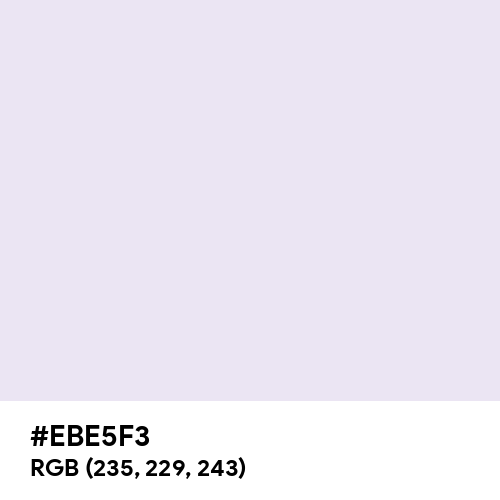 Bright Gray (Hex code: EBE5F3) Thumbnail