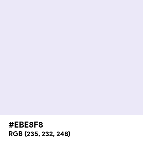 Lavender (Web) (Hex code: EBE8F8) Thumbnail