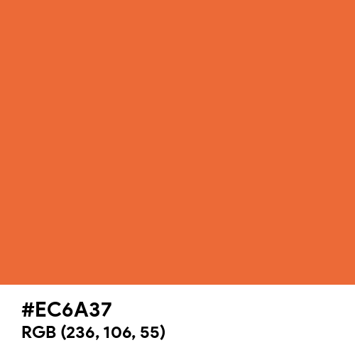 Mandarin Orange (Hex code: EC6A37) Thumbnail
