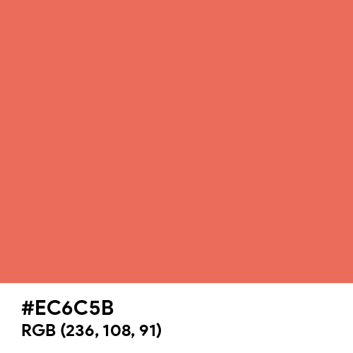 Salmon Red (Hex code: EC6C5B) Thumbnail