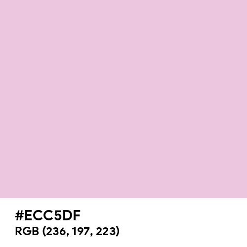 Queen Pink (Hex code: ECC5DF) Thumbnail