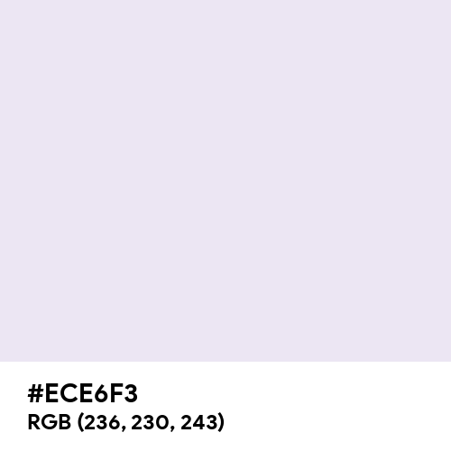 Bright Gray (Hex code: ECE6F3) Thumbnail