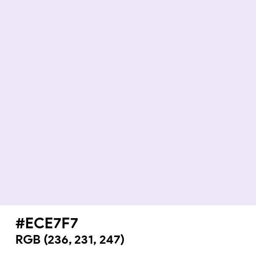 Lavender (Web) (Hex code: ECE7F7) Thumbnail