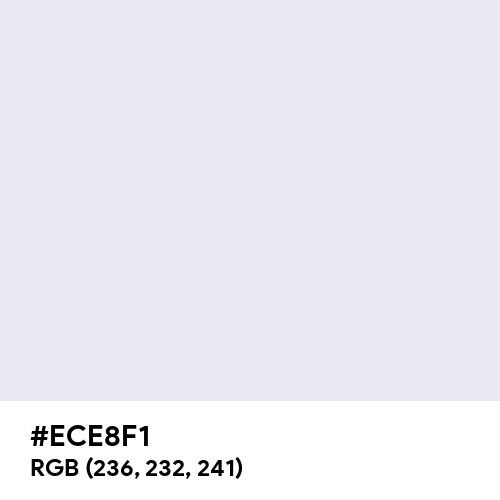 Bright Gray (Hex code: ECE8F1) Thumbnail