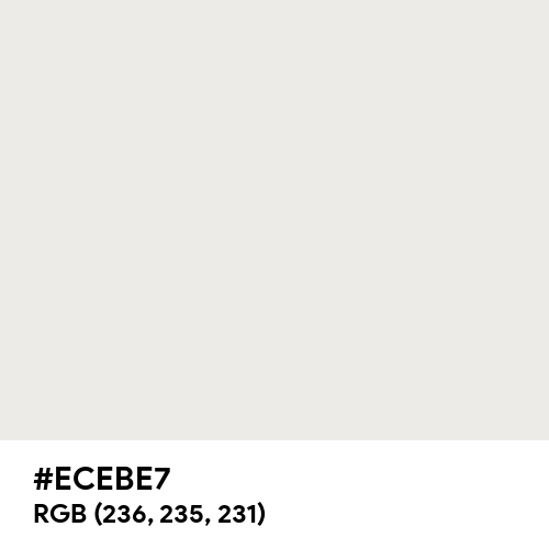 Country White (Hex code: ECEBE7) Thumbnail