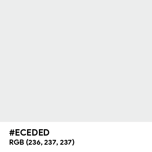 Bright Gray (Hex code: ECEDED) Thumbnail