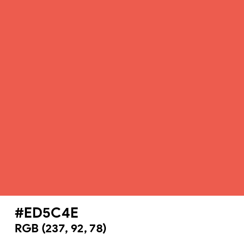 Red Sun (Hex code: ED5C4E) Thumbnail