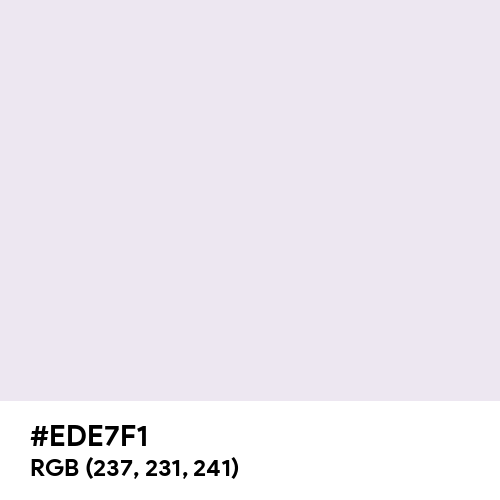 Bright Gray (Hex code: EDE7F1) Thumbnail