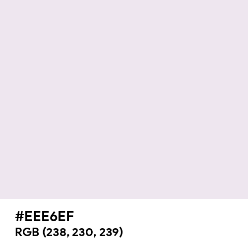 Bright Gray (Hex code: EEE6EF) Thumbnail