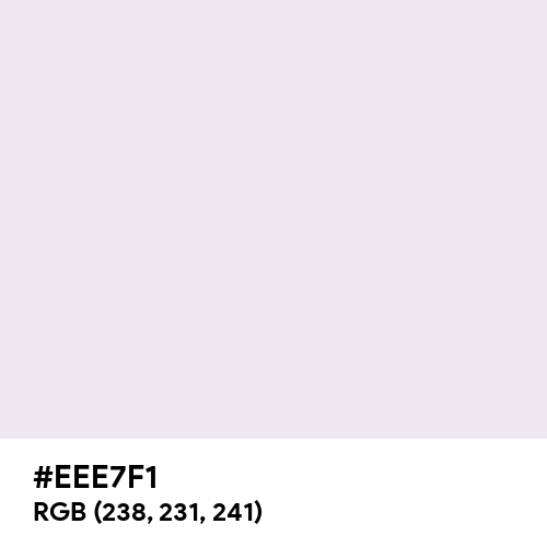 Bright Gray (Hex code: EEE7F1) Thumbnail