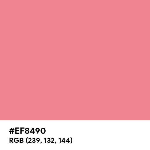 Pink-Red (Hex code: EF8490) Thumbnail
