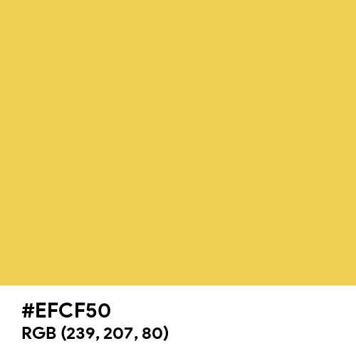 Elegant Yellow (Hex code: EFCF50) Thumbnail