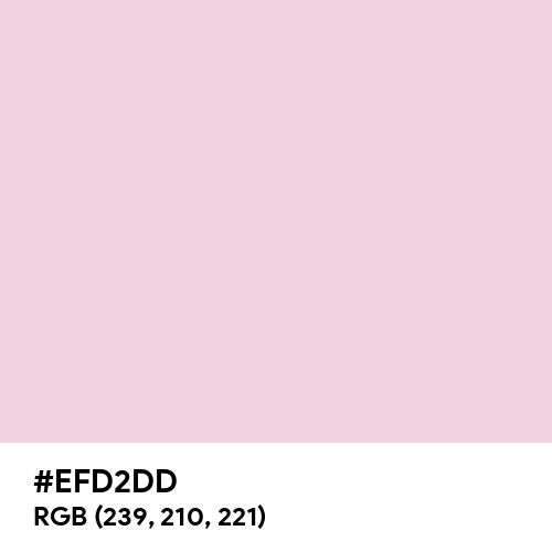 Queen Pink (Hex code: EFD2DD) Thumbnail