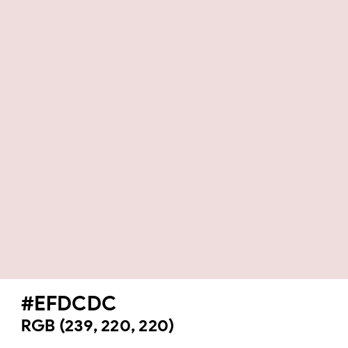 Pale Pink (Hex code: EFDCDC) Thumbnail