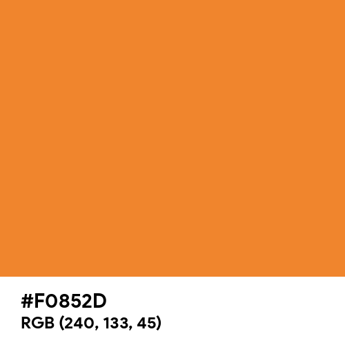 True Orange (Hex code: F0852D) Thumbnail