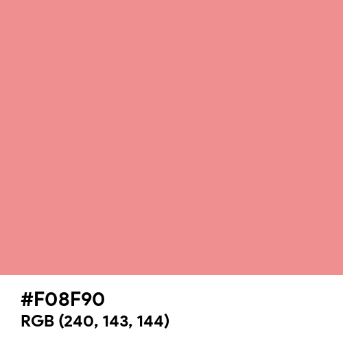 Ruddy Pink (Hex code: F08F90) Thumbnail