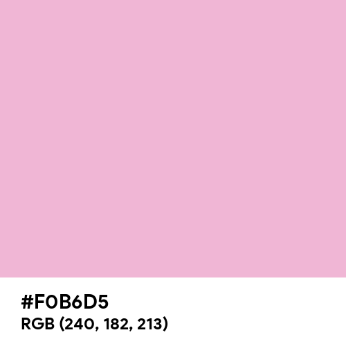Pastel Pink (Hex code: F0B6D5) Thumbnail