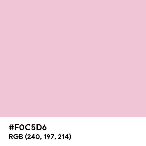 Queen Pink (Hex code: F0C5D6) Thumbnail