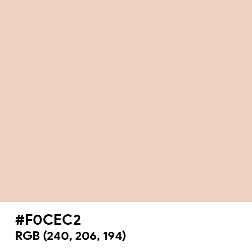 Baby Pink (Hex code: F0CEC2) Thumbnail
