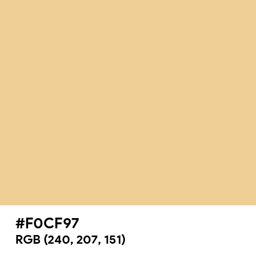 Dark Peach color hex code is #F0CF97