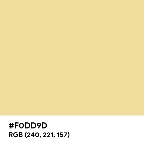 Mellow Yellow (Pantone) (Hex code: F0DD9D) Thumbnail