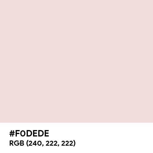 Pale Pink (Hex code: F0DEDE) Thumbnail