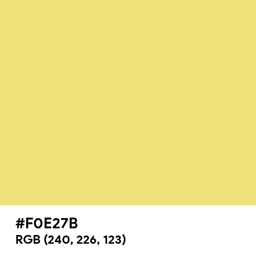 Retro Yellow (Hex code: F0E27B) Thumbnail