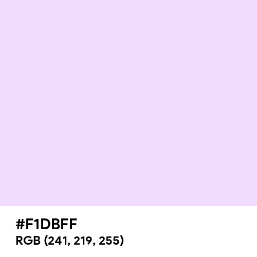 Lavender (Web) (Hex code: F1DBFF) Thumbnail