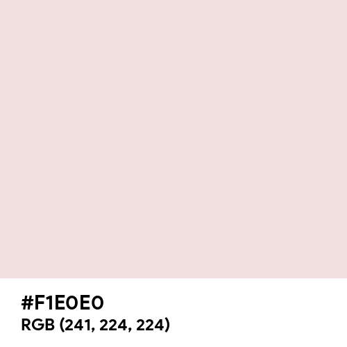 Pale Pink (Hex code: F1E0E0) Thumbnail