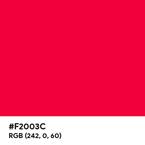 Red (Munsell) (Hex code: F2003C) Thumbnail