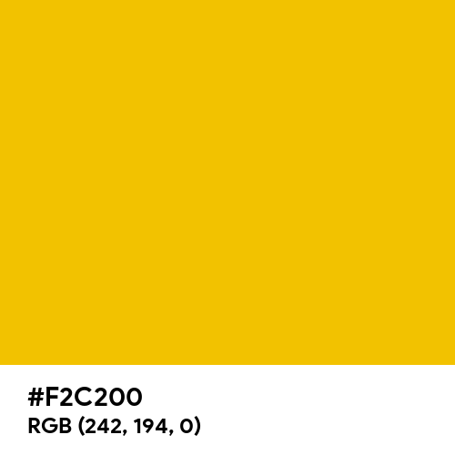 Contrasting Yellow (Hex code: F2C200) Thumbnail