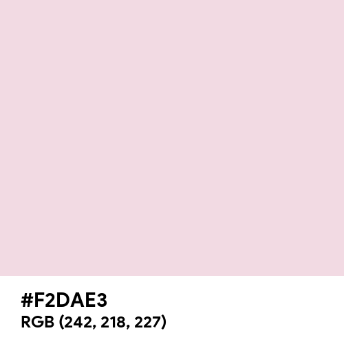 Pale Pink (Hex code: F2DAE3) Thumbnail