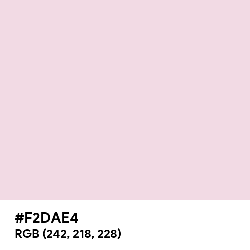 Pale Pink (Hex code: F2DAE4) Thumbnail