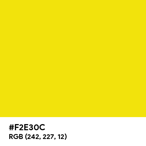 Basic Yellow (Hex code: F2E30C) Thumbnail