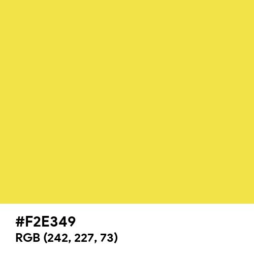 Carnation Yellow (Hex code: F2E349) Thumbnail