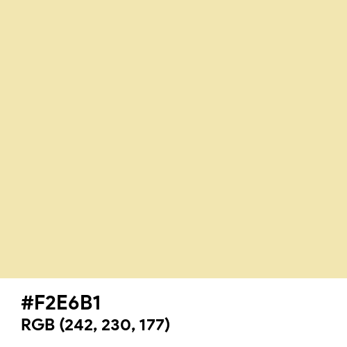 Pastel Yellow (Pantone) (Hex code: F2E6B1) Thumbnail